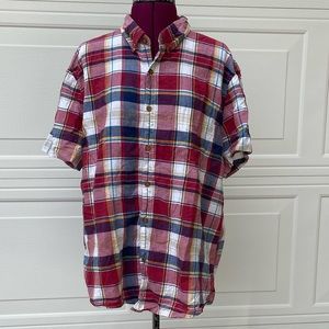 American Eagle Outfitters size XL plaid short sleeve button down shirt
